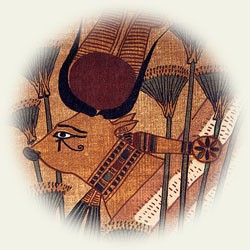 Hathor papyros målning