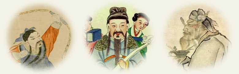 teckningar med motiv från kinesisk mytologi