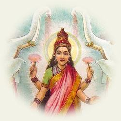 Lakshmi i form av Gajalakshmi