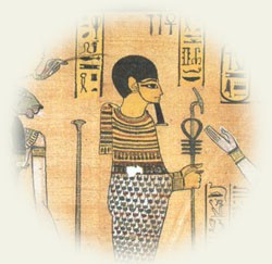 Ptah papyros målning